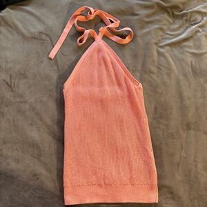 J. Crew Coral Knit Halter Top